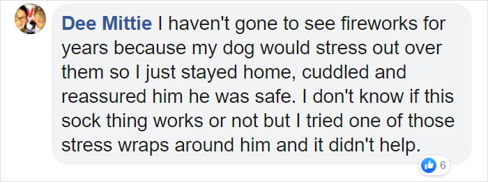 Here's A Quick Life Hack To Calm Stressed Pets During Fireworks Using Just A Pair Of Socks