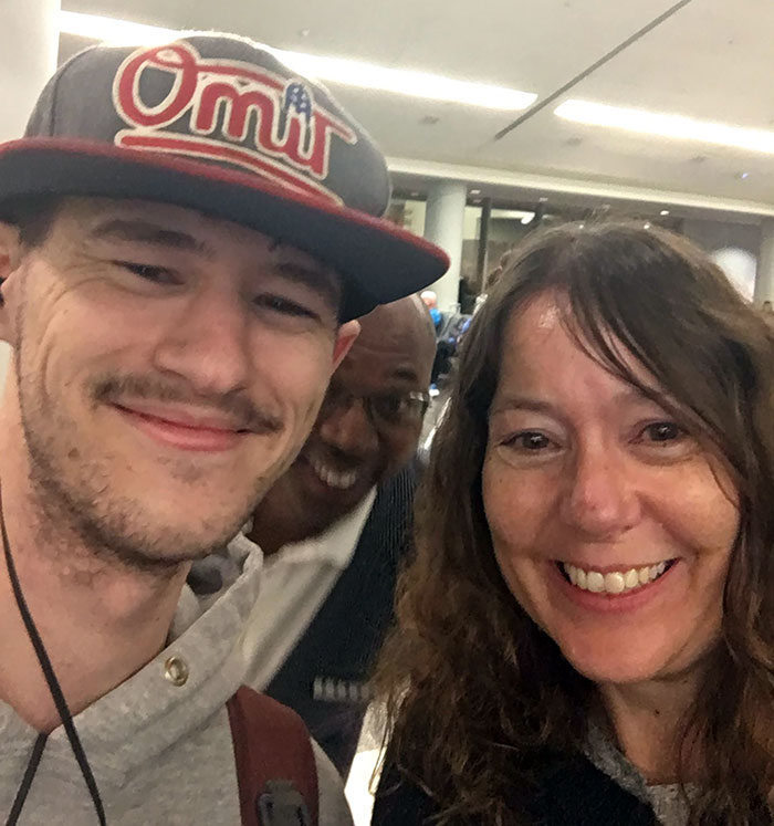 Philadelphia Airport Hero Photobombs My Wife And Son. Looks Like Al Roker