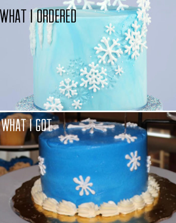 I Present To You - Our Wedding Cake. I Will Admit They Got The Color Right. That’s It. Yes I’m Serious