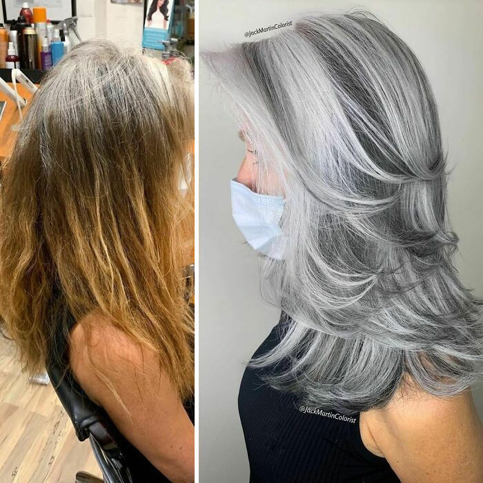 Gray Hair Makeover