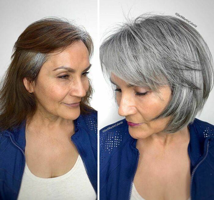 Gray Hair Makeover