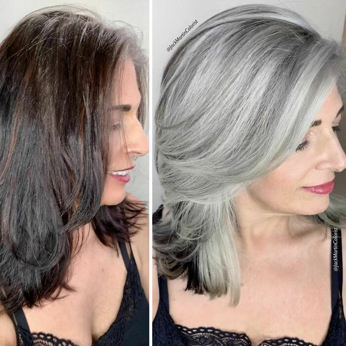 Gray Hair Makeover