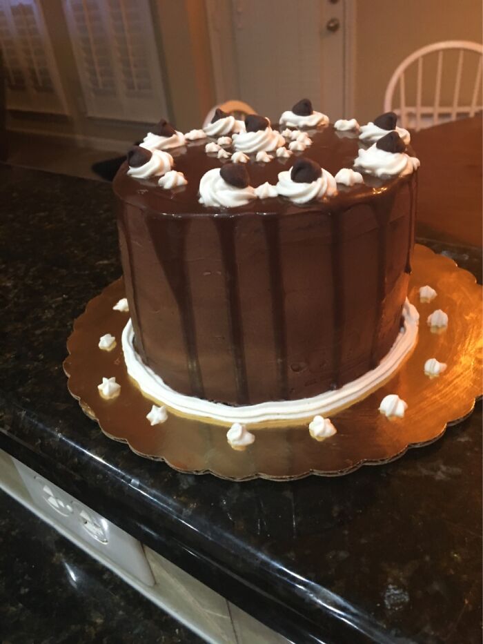 Double Chocolate Cake With Raspberry Filling.