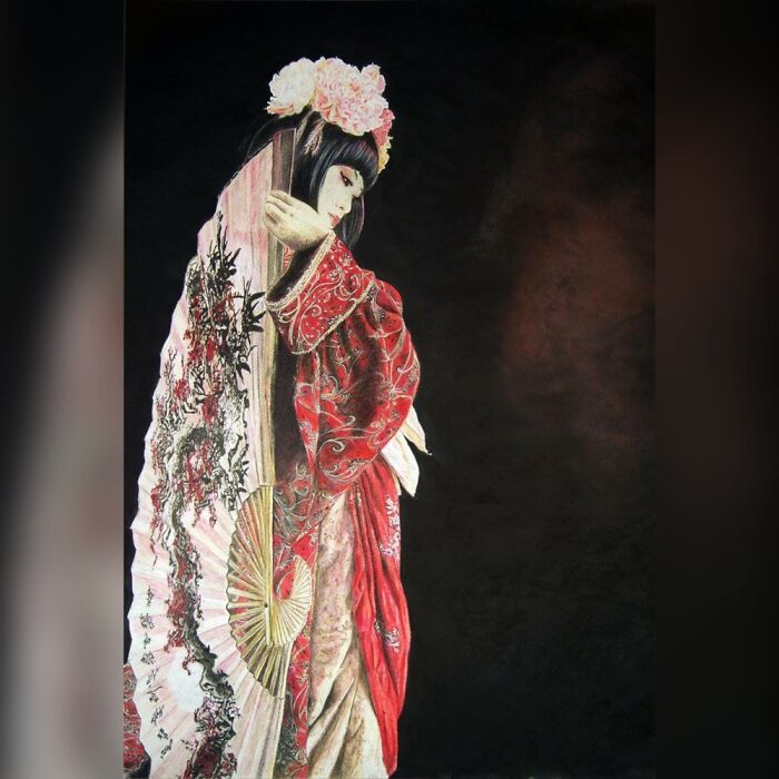 Geisha I Drew In 2011, Took Over 120 Hrs, All Coloured Pencils.