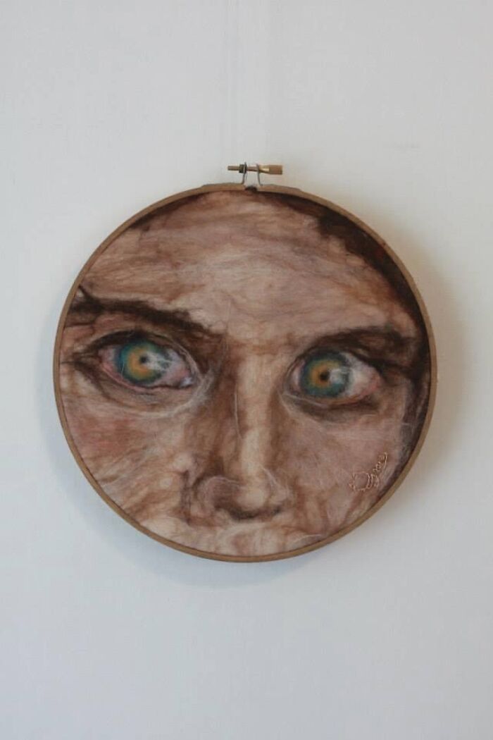 Recreating The Afghan Girl, In Wool