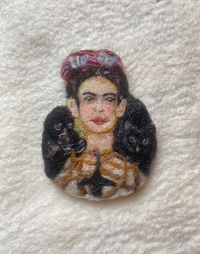 Recreating Art With Wool -Frida Kahlo Recreating Art With Wool -Frida Kahlo