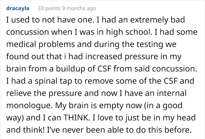 Person Thinks Internal Monologue Is A Made-Up Concept, Is In "Shock" After Learning Most People Have It