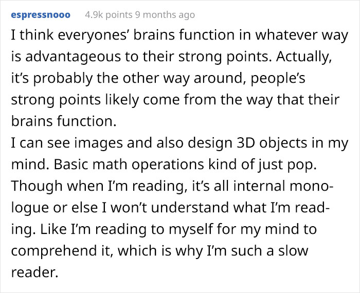 Person Thinks Internal Monologue Is A Made-Up Concept, Is In "Shock" After Learning Most People Have It Person Thinks Internal Monologue Is A Made-Up Concept, Is In "Shock" After Learning Most People Have It
