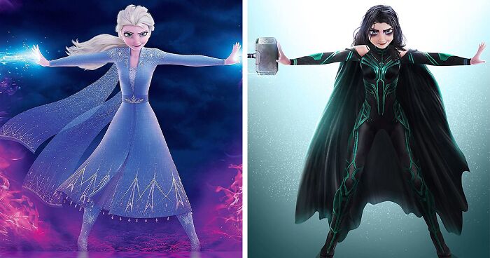 46 Illustrations This Artist Created By Merging Two Well-Known Characters