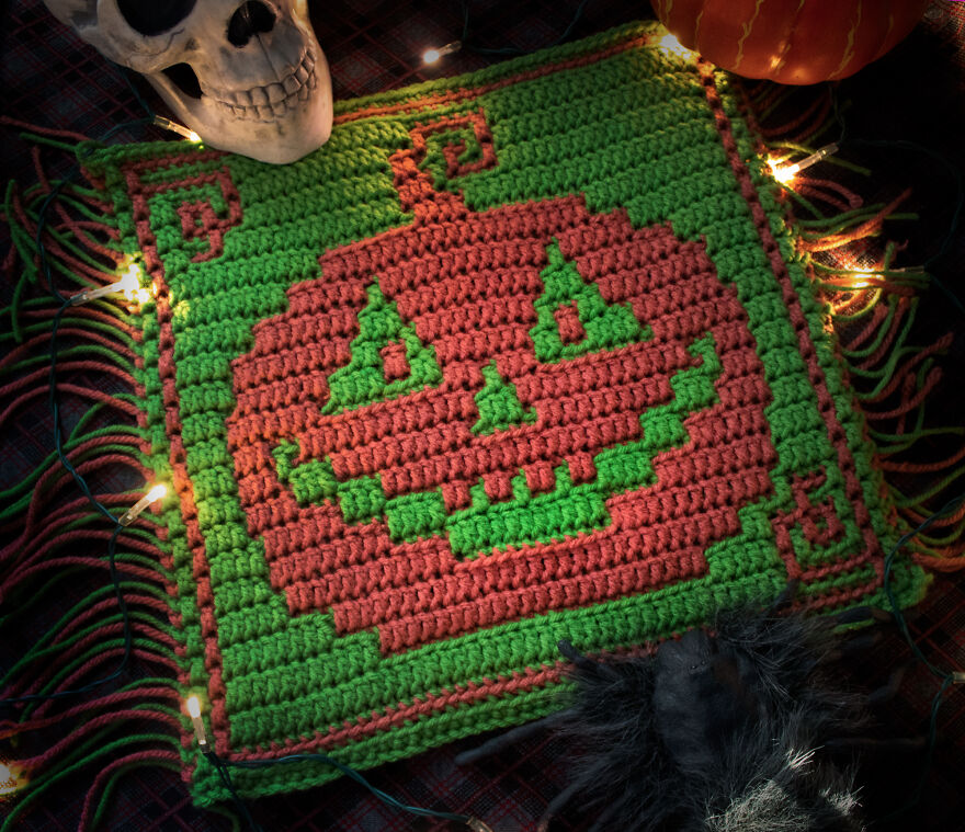 I've Been Designing Mosaic Crochet Squares For The Past Month To Relieve Anxiety