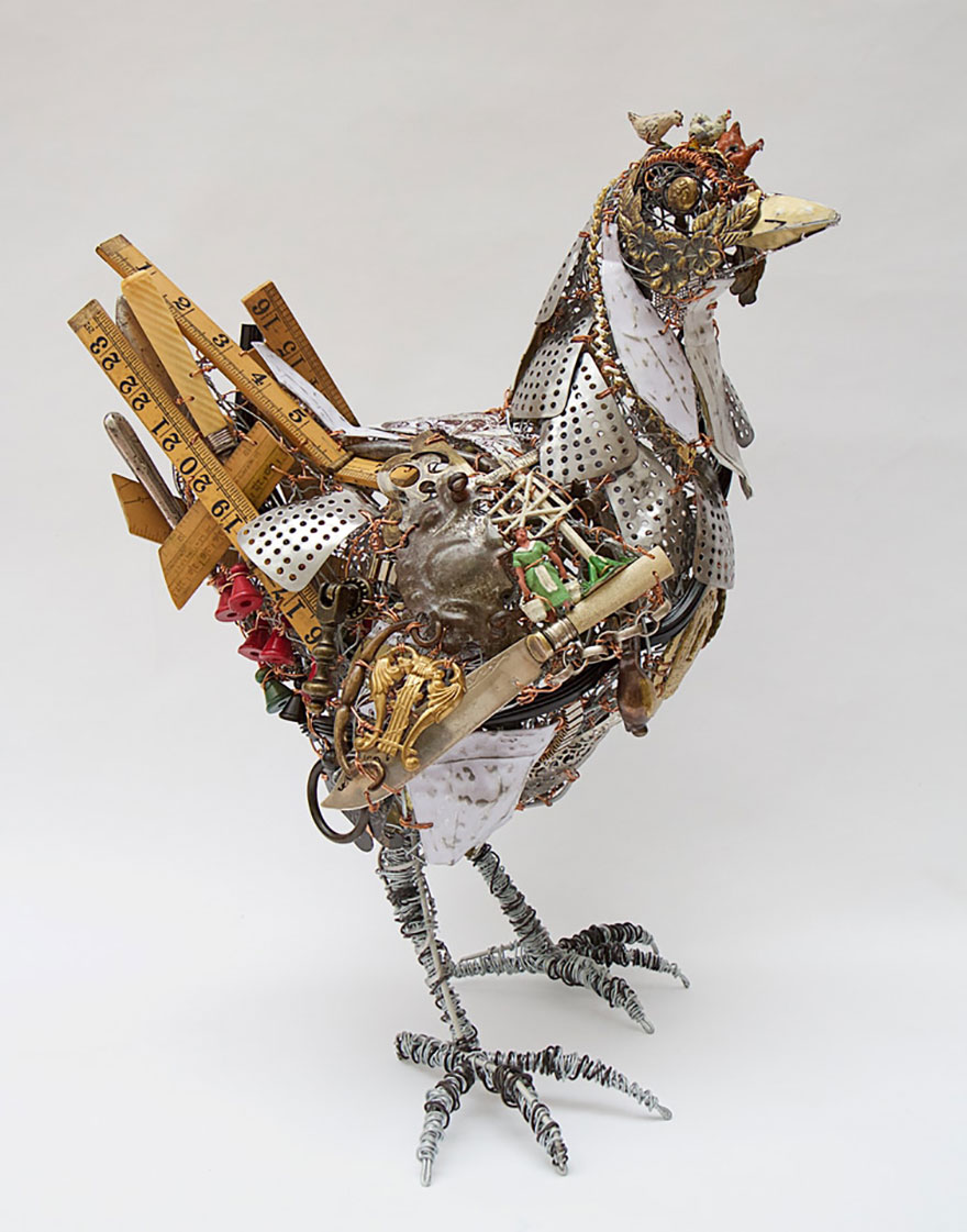 Recycled-Materials-Animal-Sculptures-Metal-Fabric-Barbara-Franc