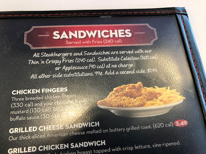 Yes, I Will Have The Chicken Fingers From Sandwich Menu