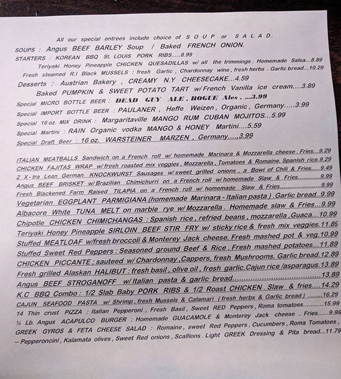 Everything About This Menu