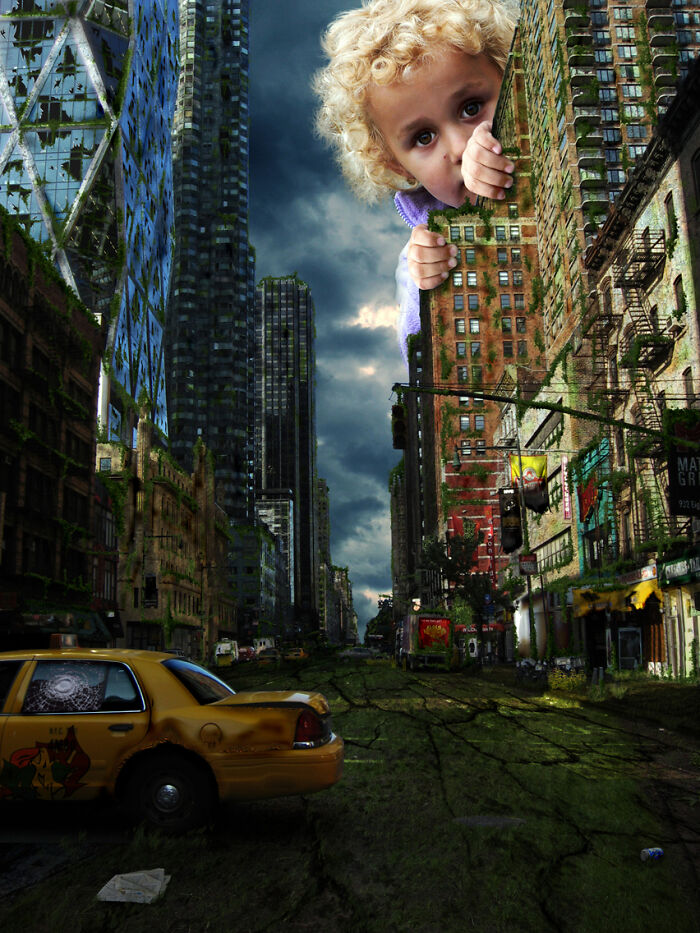 What Would Happen If Giant People "Invaded" Our Cities? Digital Artists Bring That Answer