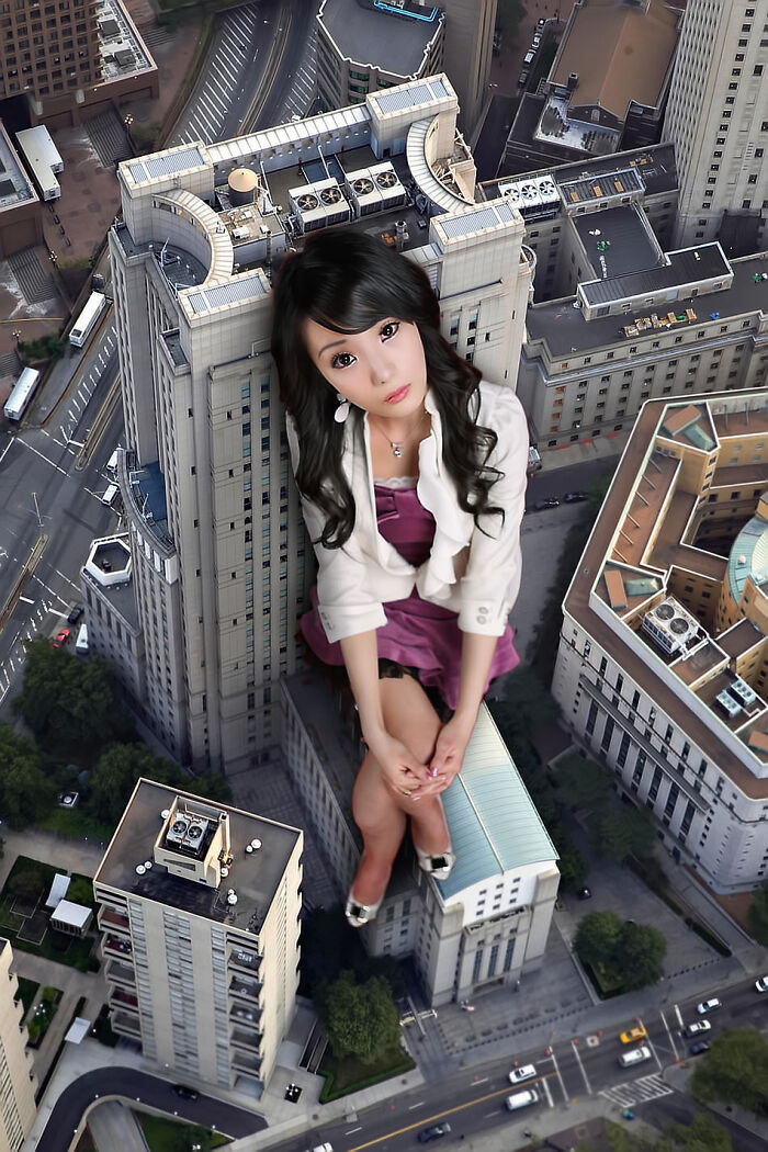 What Would Happen If Giant People "Invaded" Our Cities? Digital Artists Bring That Answer