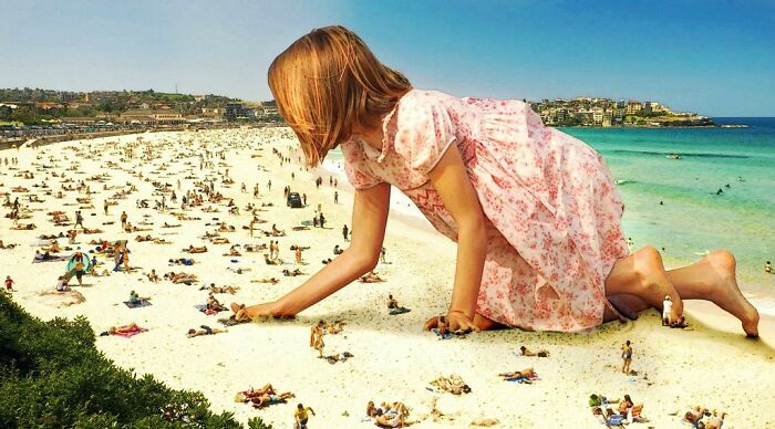 What Would Happen If Giant People "Invaded" Our Cities? Digital Artists Bring That Answer