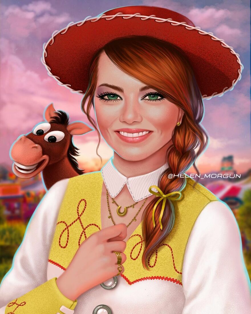 Emma Stone As Jessie From Toy Story