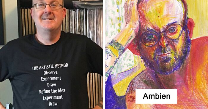 Bryan Lewis Saunders: Artist Paints Self-Portraits Under The Influence