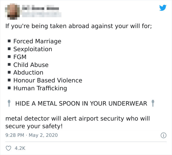 'The Spoon Trick': Person Shares A Tip That Can Help Victims Escape Their Abusers Discreetly 'The Spoon Trick': Person Shares A Tip That Can Help Victims Escape Their Abusers Discreetly