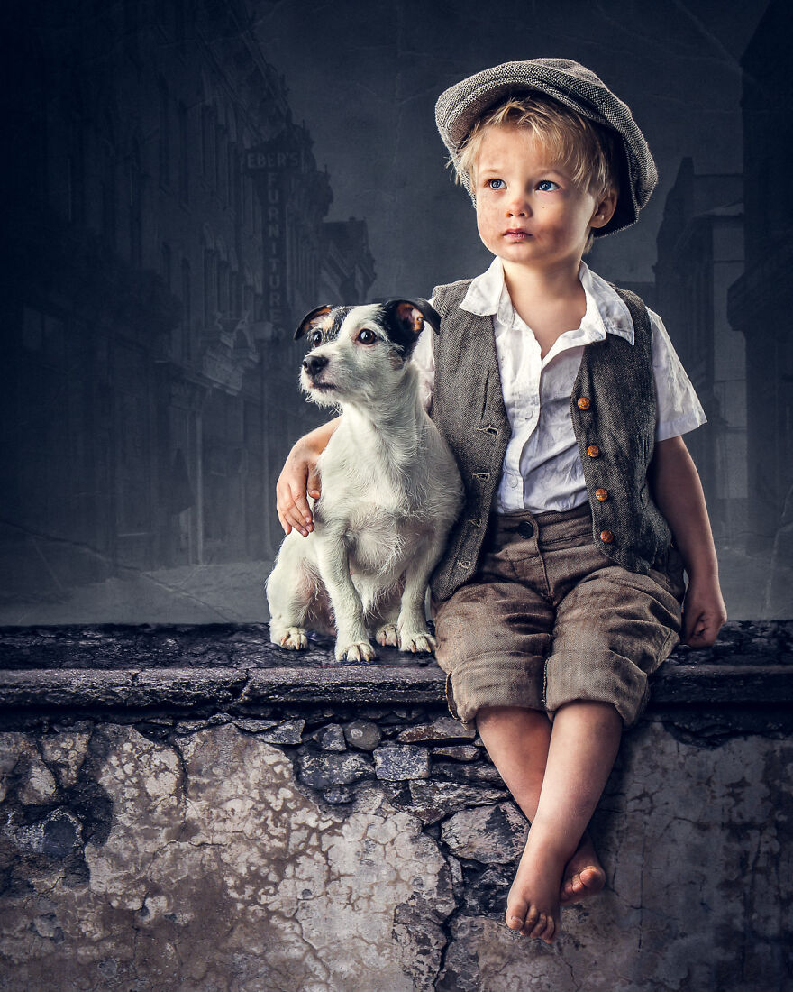 I Created Portraits Of My Son And His Dog Over The Years.