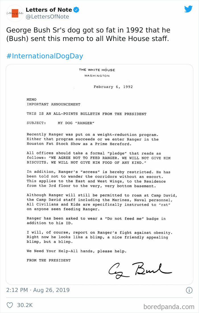 George Bush Sr's Dog Got Too Fat