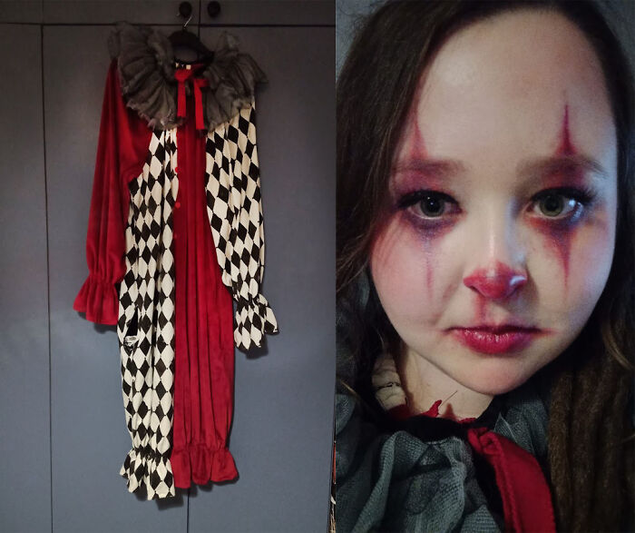 Forgot To Take A Picture Of The Whole Outfit. Hand Maid The Costume, And Hand Painted Each Square. S