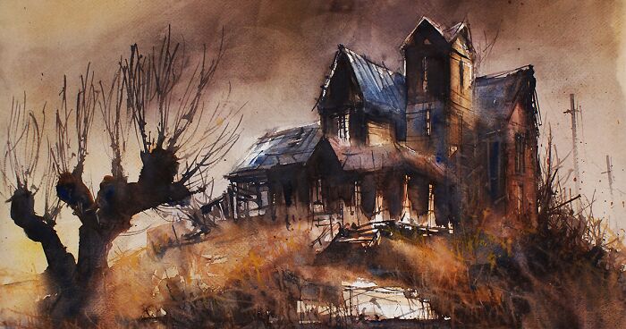 I Create These Paintings To Show The Beauty Of Abandoned Places (37 Pics)