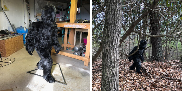 Yeti Boy - Chicken Wire And Fake Fur. Put Him In The Woods To Freak Out Anyone Passing By.