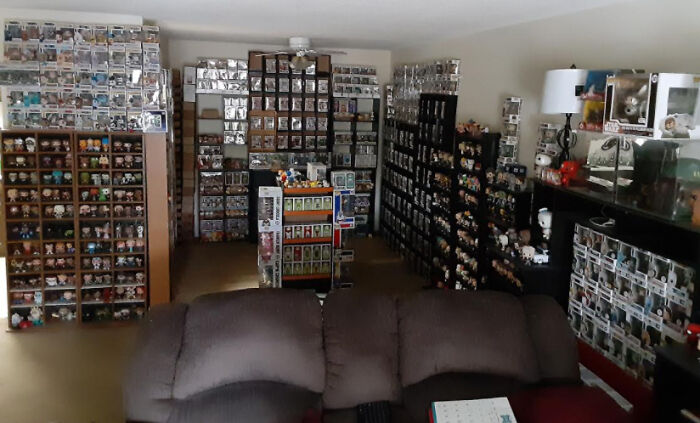 Finally A Post I Can 100% Get Behind! 1435 W/ More On The Way. Just A Small Sample (I Wish I Post More Than 1 Photo). There's Almost An Entire Wall To The Left & A Small Hallway Filled. That Display In The Center Is Four Sides And Unfortunately You Can't See My Full Size Yoda Replica