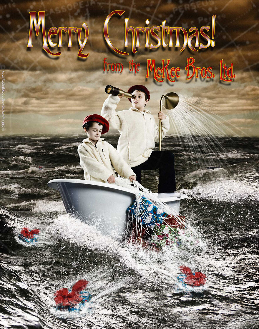 Every Year For The Last 21 Years, Our Family Has Been Creating Christmas-Themed Holiday Cards With A Twist (21 Pics)