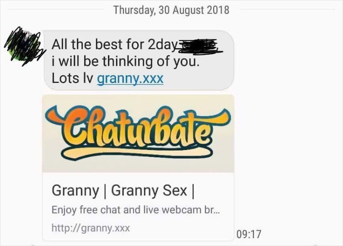 Granny Messaged To Wish Me Luck On My Test