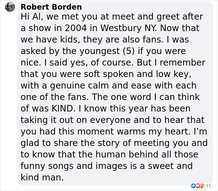 Weird Al Tells A Story Of How He Got Reunited With His School Crush And It’s Going Viral Weird Al Tells A Story Of How He Got Reunited With His School Crush And It’s Going Viral