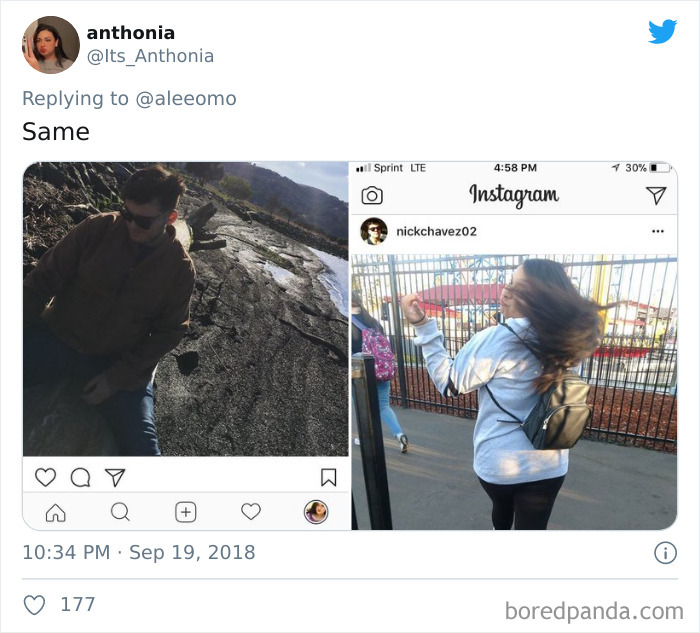 The Photos I Take Of Him vs. The Photos He Takes Of Me