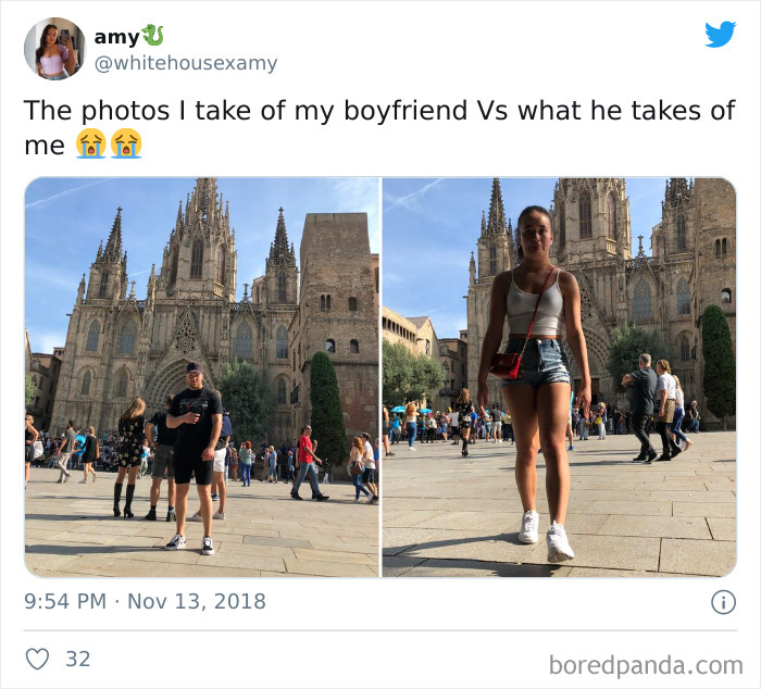 The Photos I Take Of Him vs. The Photos He Takes Of Me