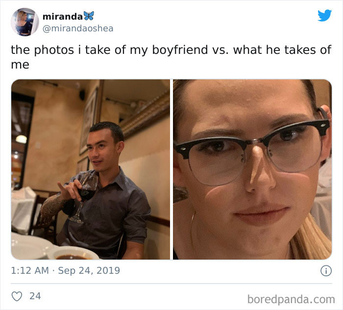 The Photos I Take Of Him vs. The Photos He Takes Of Me