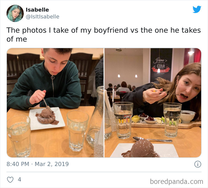 The Photos I Take Of Him vs. The Photos He Takes Of Me