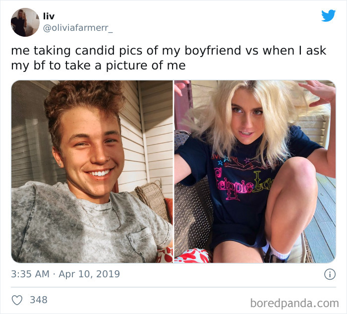 The Photos I Take Of Him vs. The Photos He Takes Of Me