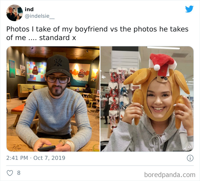 The Photos I Take Of Him vs. The Photos He Takes Of Me