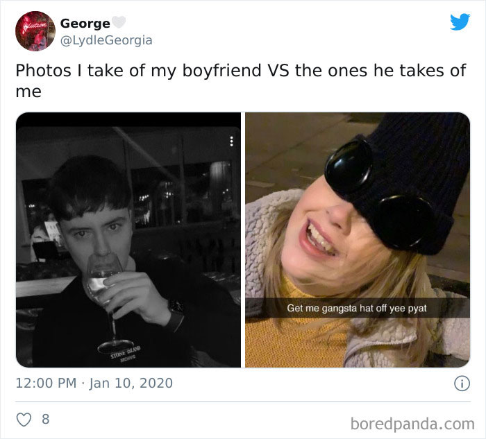 The Photos I Take Of Him vs. The Photos He Takes Of Me