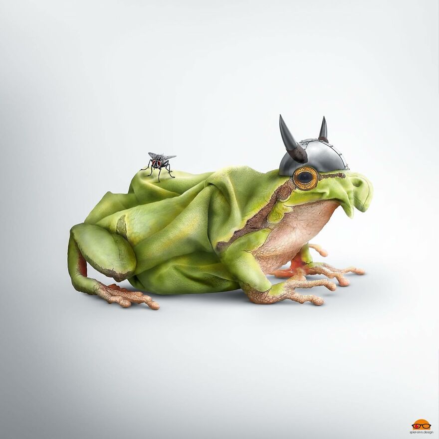 Digital Artist Makes Amazing Image Edits Using Animals, Fruits And Vegetables (120 Pics)