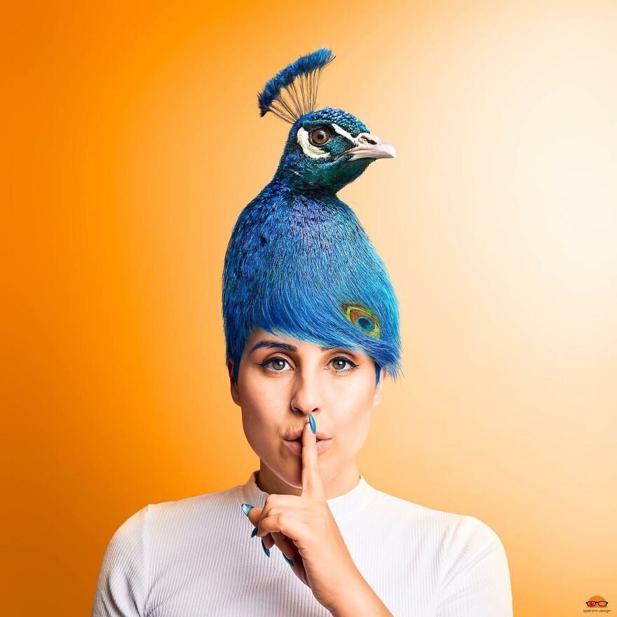 Digital Artist Makes Amazing Image Edits Using Animals, Fruits And Vegetables (120 Pics)