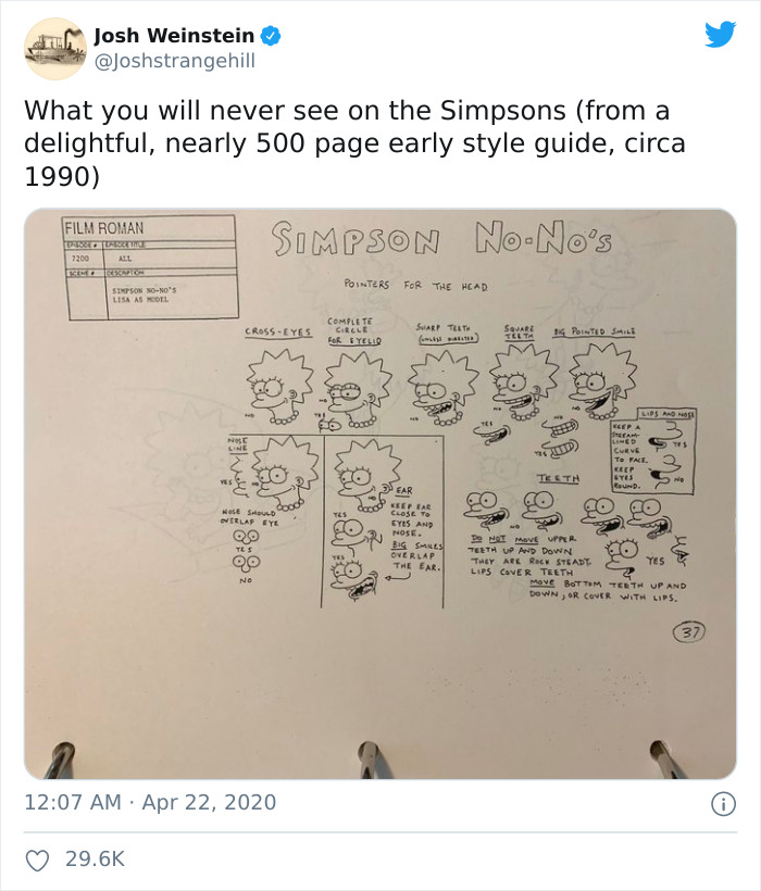 ‘The Simpsons’ Style Guide From 1990 Reveals Certain Rules For Animating Characters And It’s Fascinating ‘The Simpsons’ Style Guide From 1990 Reveals Certain Rules For Animating Characters And It’s Fascinating