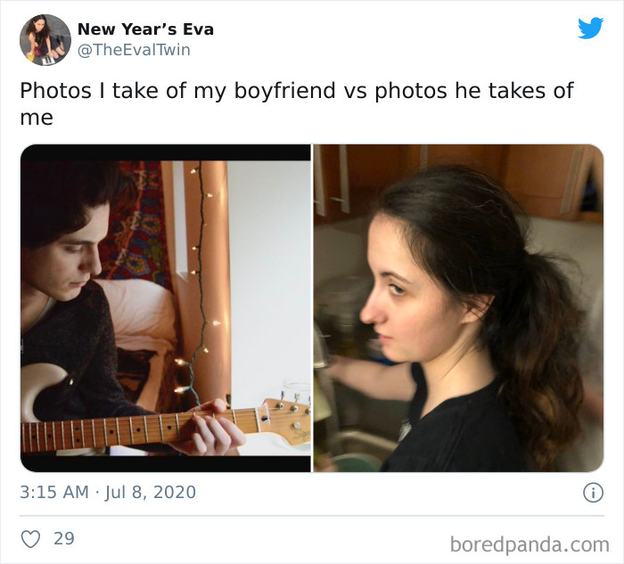 The Photos I Take Of Him vs. The Photos He Takes Of Me