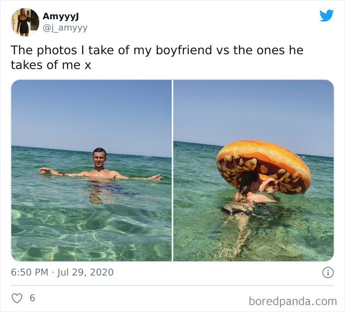 The Photos I Take Of Him vs. The Photos He Takes Of Me