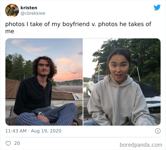 The Photos I Take Of Him vs. The Photos He Takes Of Me