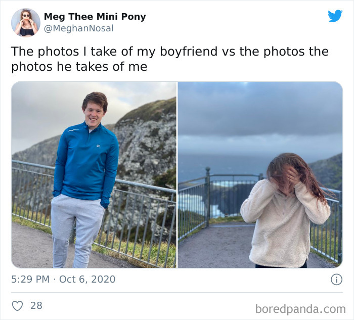 The Photos I Take Of Him vs. The Photos He Takes Of Me