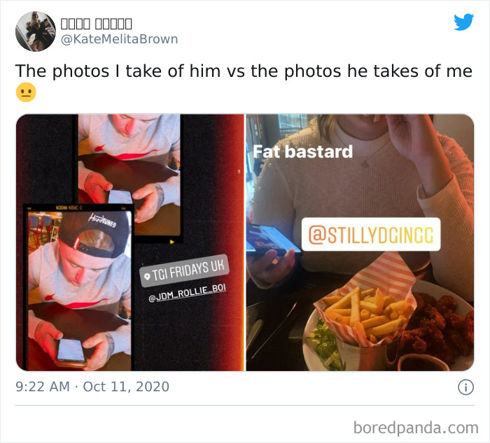 The Photos I Take Of Him vs. The Photos He Takes Of Me