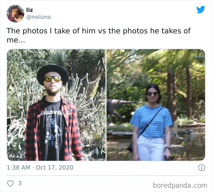 The Photos I Take Of Him vs. The Photos He Takes Of Me