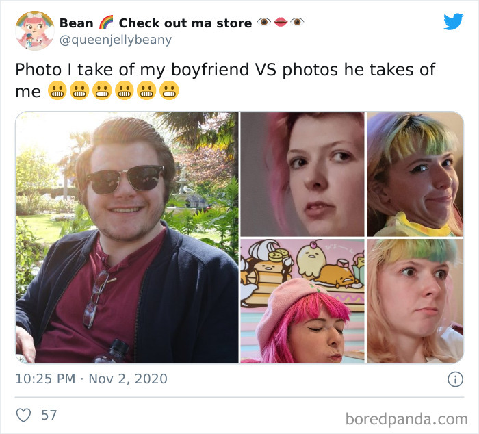 The Photos I Take Of Him vs. The Photos He Takes Of Me