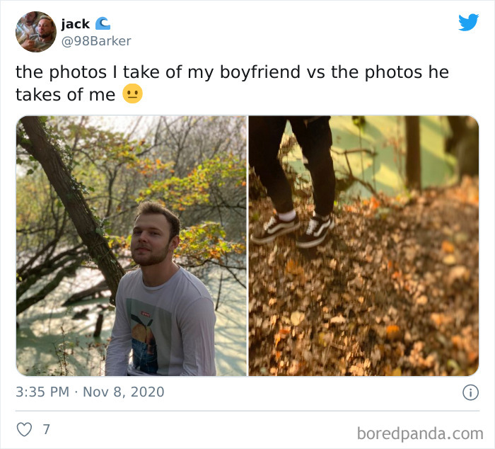 The Photos I Take Of Him vs. The Photos He Takes Of Me